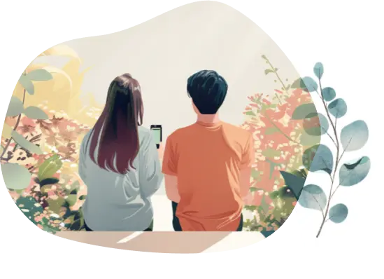Family enjoying a peaceful moment together